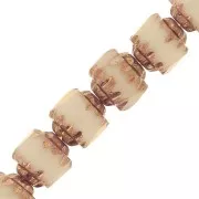 Sfaccettate Antiche mm.  8 Beige Dark Bronzo x10