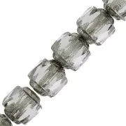 Sfaccettate Antiche mm. 6 Crystal Argento antico x20