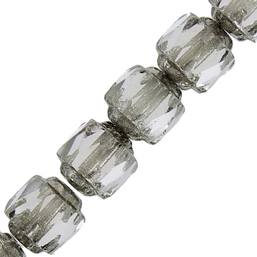 Sfaccettate Antiche mm. 6 Crystal Argento antico x20