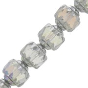 Sfaccettate Antiche mm.  6 Crystal AB Argento x20|raw }}