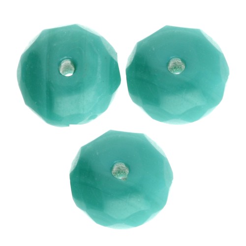 Ciambelle 7x4 mm Turchese opaco x25