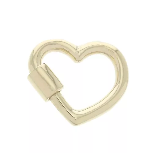 Chiusura Cuore da avvitare 16.5x18 mm - Placcato oro 3 micron x1