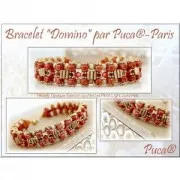 Perle in vetro Télos® di Puca® 4x12 mm Metallic Mat Old Silver Spotted x10g