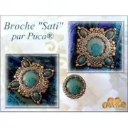 Perle in vetro Samos® di Puca® 7x5 mm Opaque Mix Amethyst Gold Ceramic Look x10g