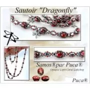 Perle in vetro Samos® di Puca® 7x5 mm Opaque Mix Amethyst Gold Ceramic Look x10g