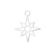 Ciondolo stella del Nord traforata 12x10 mm in Argento 925 x1