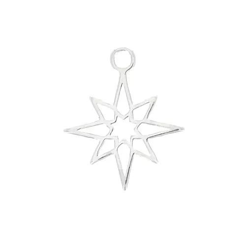Ciondolo stella del Nord traforata 12x10 mm in Argento 925 x1
