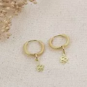 Mini ciondolo stella 8x6 mm in Argento 925 Dorato x1