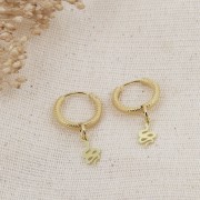 Ciondolo chiave 12x4 mm in Argento 925 Dorato x1