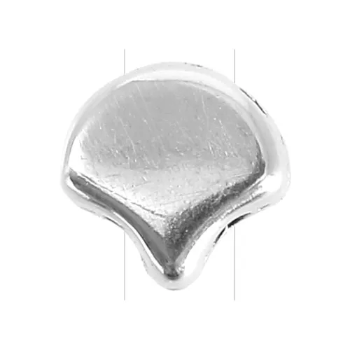Perla in zama Ginko Beads 7x7.5 mm - Placcatura Argento Antico x1