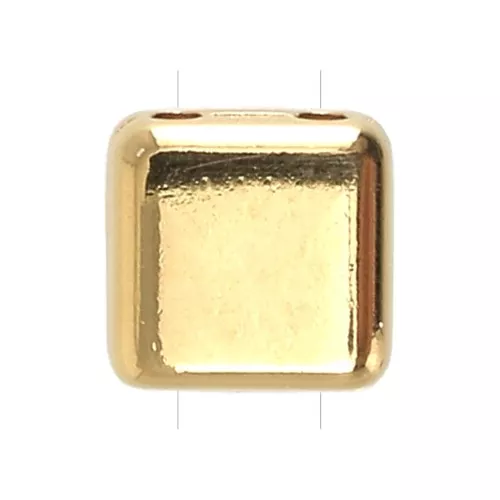 Perla in zama Tila Beads 6 mm - Dorato all' oro fino x1