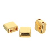 Perla in zama Tila Beads 6 mm - Dorato all' oro fino x1