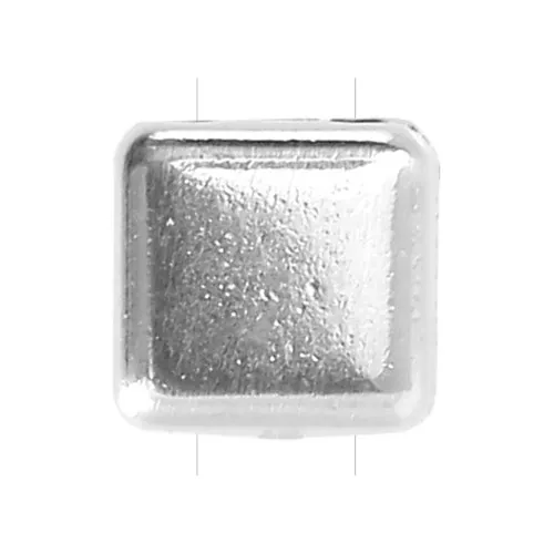 Perla in zama Tila Beads 6 mm - Placcatura Argento Antico x1