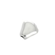 Passante slider con due fori 13x12 mm per cordone 2.5 mm Placcatura Argento Antico