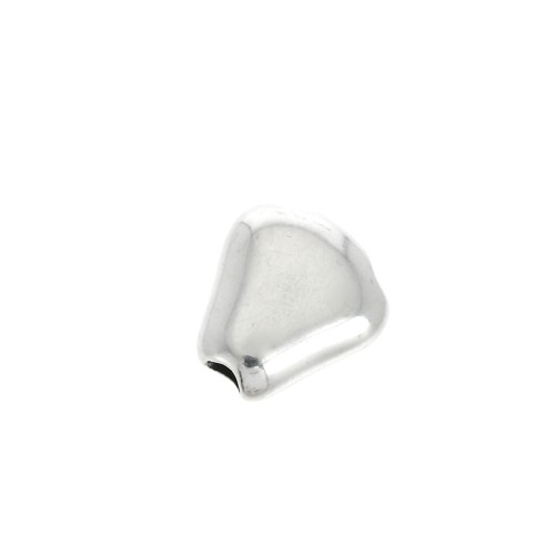 Passante slider con due fori 13x12 mm per cordone 2.5 mm Placcatura Argento Antico