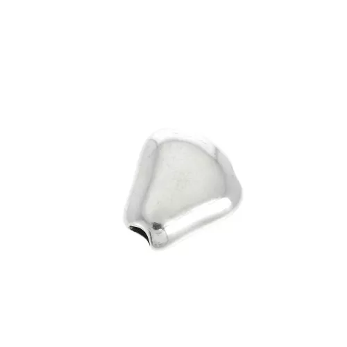 Passante slider con due fori 13x12 mm per cordone 2.5 mm Placcatura Argento Antico
