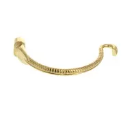 Distanziatore mezzo-bracciale lavorato 95mm per cordone -Dorato oro fino x1