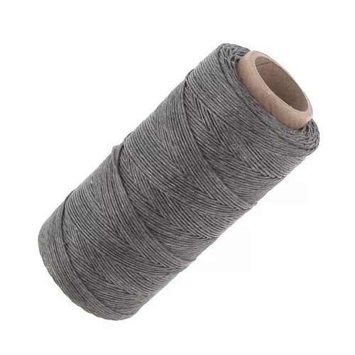 Bobina di lino cerato per bijoux micro macramè 0.7 mm Grigio n°3 x100g