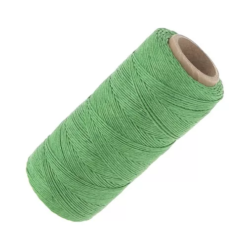 Bobina di lino cerato per bijoux micro macramè 0.7 mm Verde limone n°21 x100g