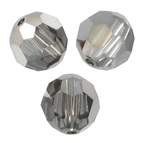 PureCrystal 5000 Perle rotonde da 4 mm - Crystal Silver Night x20