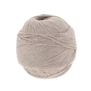 Lana cotone Mako e fili metalizzatis - Rosa nude - Dorato x100gr