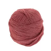 Lana coton Mako et fils métallisés - Terracotta - Argenté x100gr