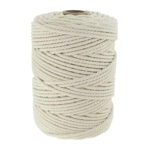 Gomitolo di cordone in cottone per Macramè 3 mm - Ecru x100m