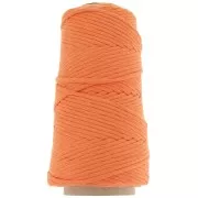 Gomitolo di cordone cotone per macramè Supremo 3XL pettinato - Orancione x75m