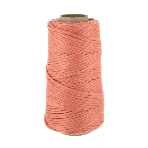 Gomitolo di cordone cotone per macramè Supremo 3XL pettinato - Salmone x75m
