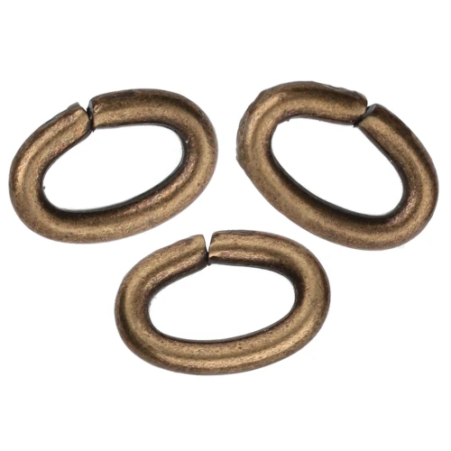 Anelli ovali aperti 6x4x1 mm - bronzo x50