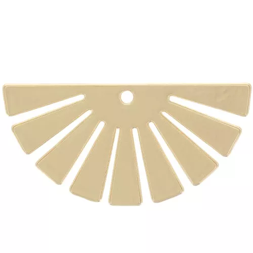 Pendente ventaglio - mezzo sole 12x25 mm - Dorato x1