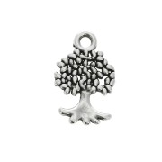 Ciondolo albero de vita 13x8 mm - Placcatura argento antico x1|raw }}