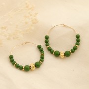 Perla rondella rigate 7 mm - Dorato con oro fino x1