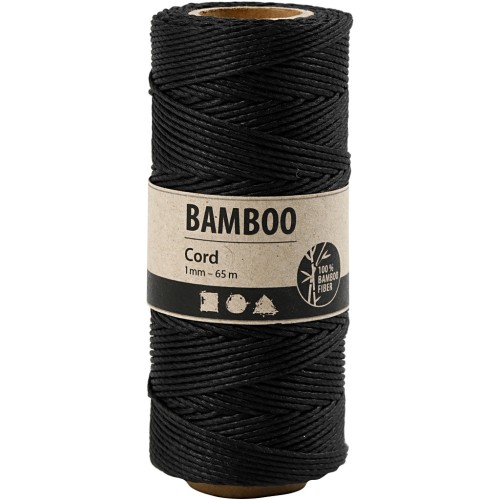 Bobina di 65 mètres di filo di bambù 1 mm - Nero