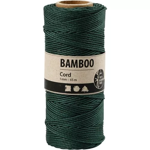 Bobina di 65 mètres di filo di bambù 1 mm - Verde abete