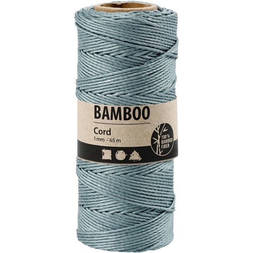 Bobina di 65 mètres di filo di bambù 1 mm - Blu cielo