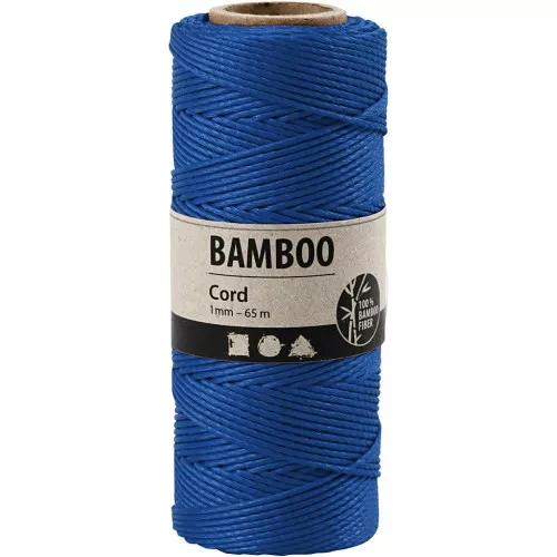 Bobina di 65 mètres di filo di bambù 1 mm - Blu duro