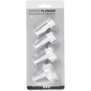 4 emporte-pièces poussoir pour pâte polymère - Fleurs 23-28-36-44 mm