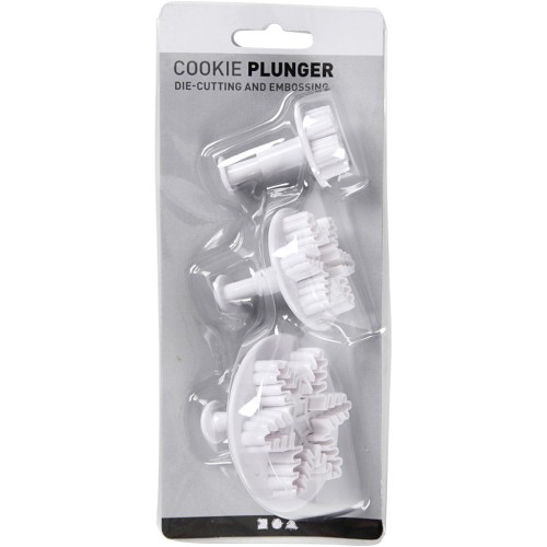 3 stampini spintore per pasta polimerica - Fiocco di neve 32-48-65 mm