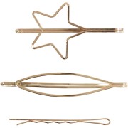 Fermacapelli piatto per chignon - Dorato x3