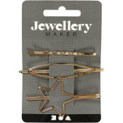 Fermacapelli piatto per chignon - Dorato x3