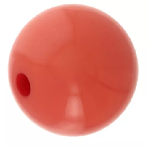Perla in resina Opaca 10 mm - Rosso corallo x1