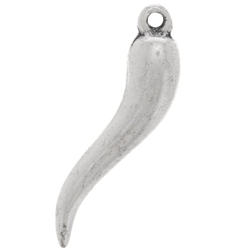 Ciondolo pepperone mm. 27 argentato antico x1