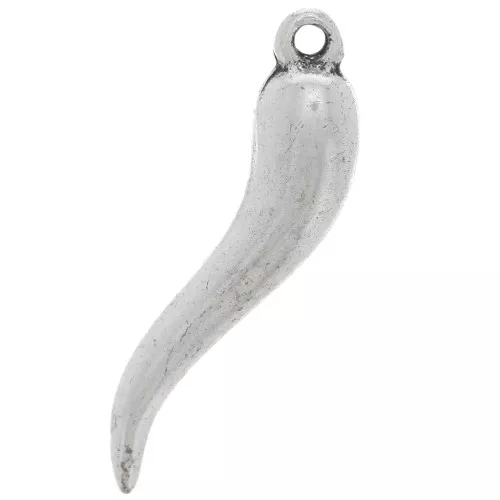 Ciondolo pepperone mm. 27 argentato antico x1