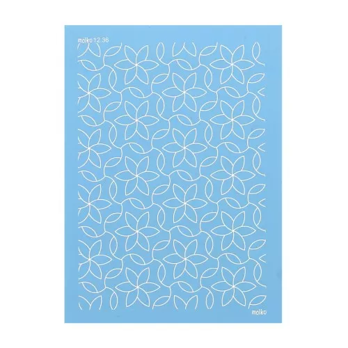 Silk Screen Moiko per pasta polimerica 74x105 mm fiori scavati taglia media 12.36