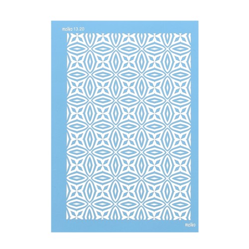 Silk Screen Moiko per pasta polimerica 74x105 mm - Fiori caleidoscopio 13.20