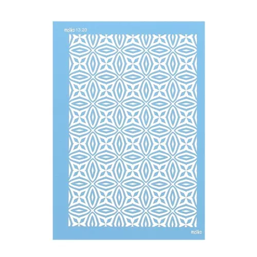 Silk Screen Moiko per pasta polimerica 74x105 mm - Fiori caleidoscopio 13.20