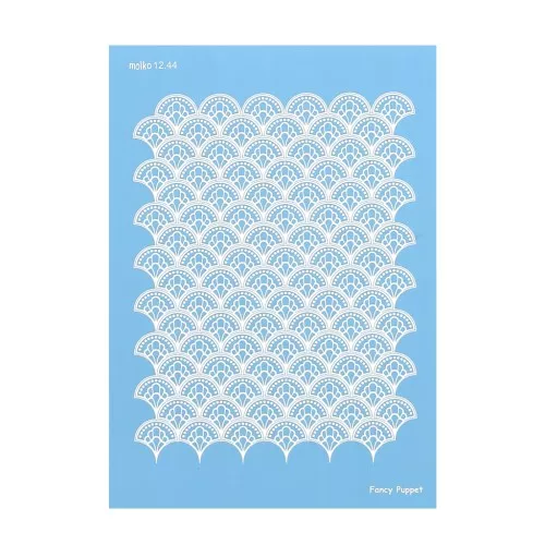 Silk Screen Moiko per pasta polimerica 74x105 mm - Ventaglio 12.44