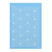 Silk Screen Moiko per pasta polimerica 74x105 mm - Fiori scavati 12.34