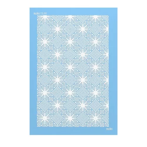 Silk Screen Moiko per pasta polimerica 74x105 mm -Rombi e cristalli 13.00